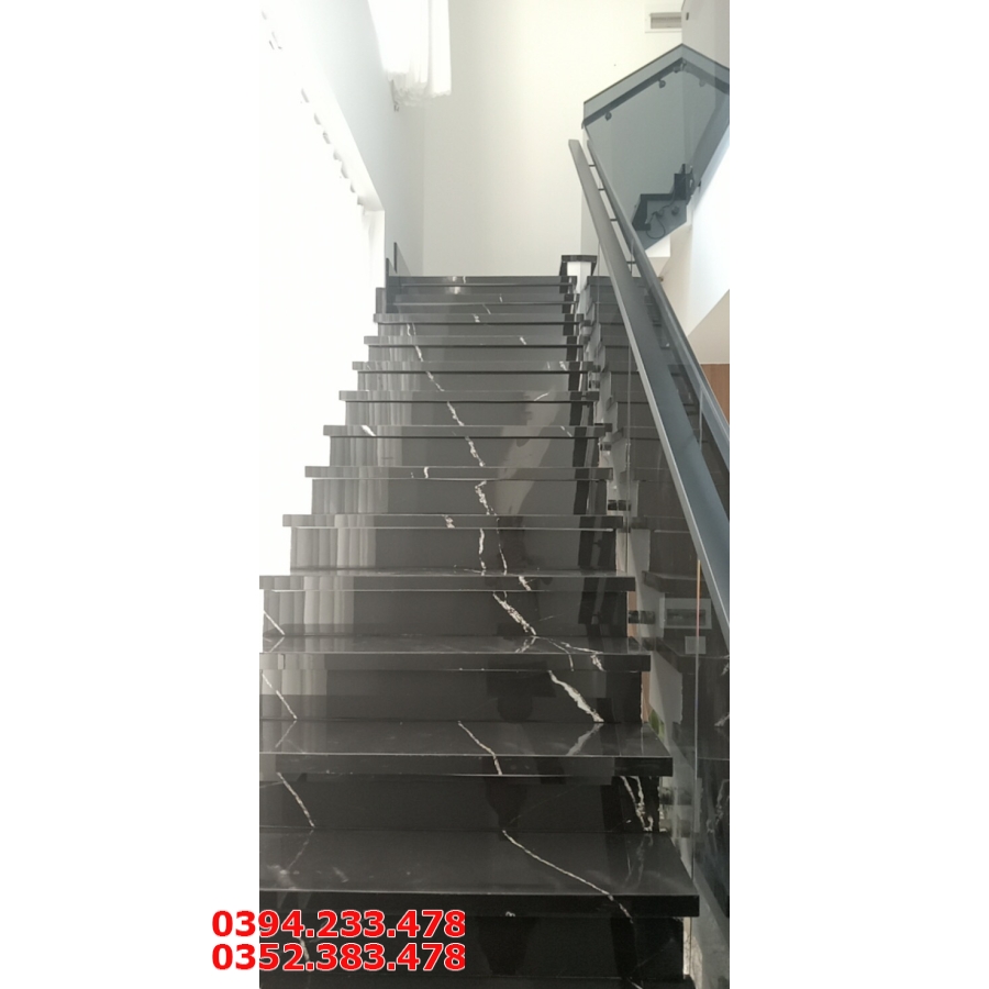 Kho Gạch Ấn Độ Tại Bình Dương 80x240 Đen Vấn Trắng Ốp Mặt Tiền