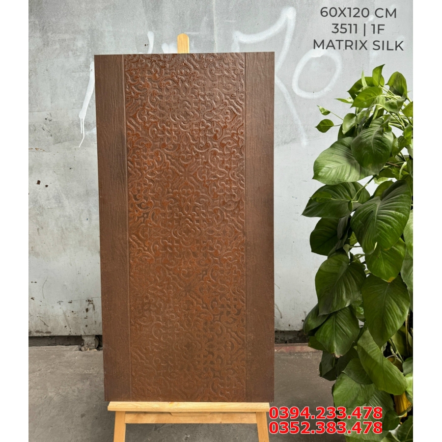 Gạch Ốp Lát Khổ Lớn 60x120 Hoa Văn Mầu Đồng