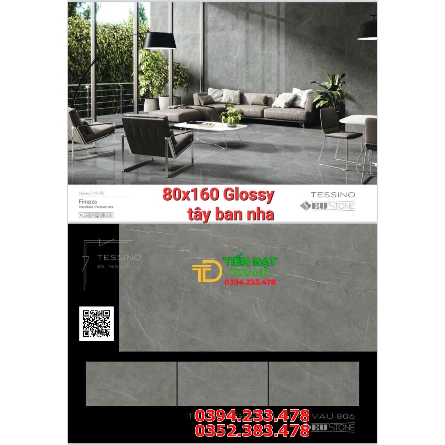Gạch Bóng Kiếng Cao Cấp 80x160 TBN Nhập Khẩu Lát Nền