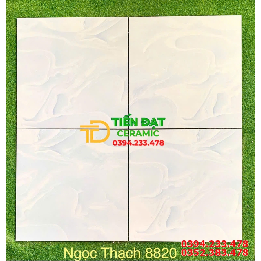 Gạch Ốp Lát TQ 80x80 Bóng Kiếng Trắng Xanh Nhạt