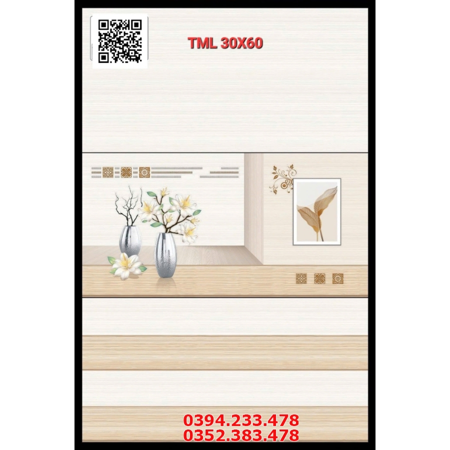 Gạch Ốp Tường 30x60 Bộ Đậm Nhạt Vân Giả Gỗ