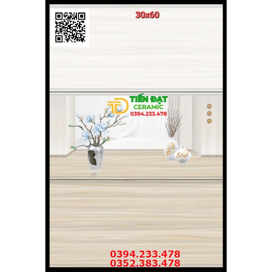 Gạch Ốp Phòng Ngủ 30x60 Bóng Kính Giá Rẻ