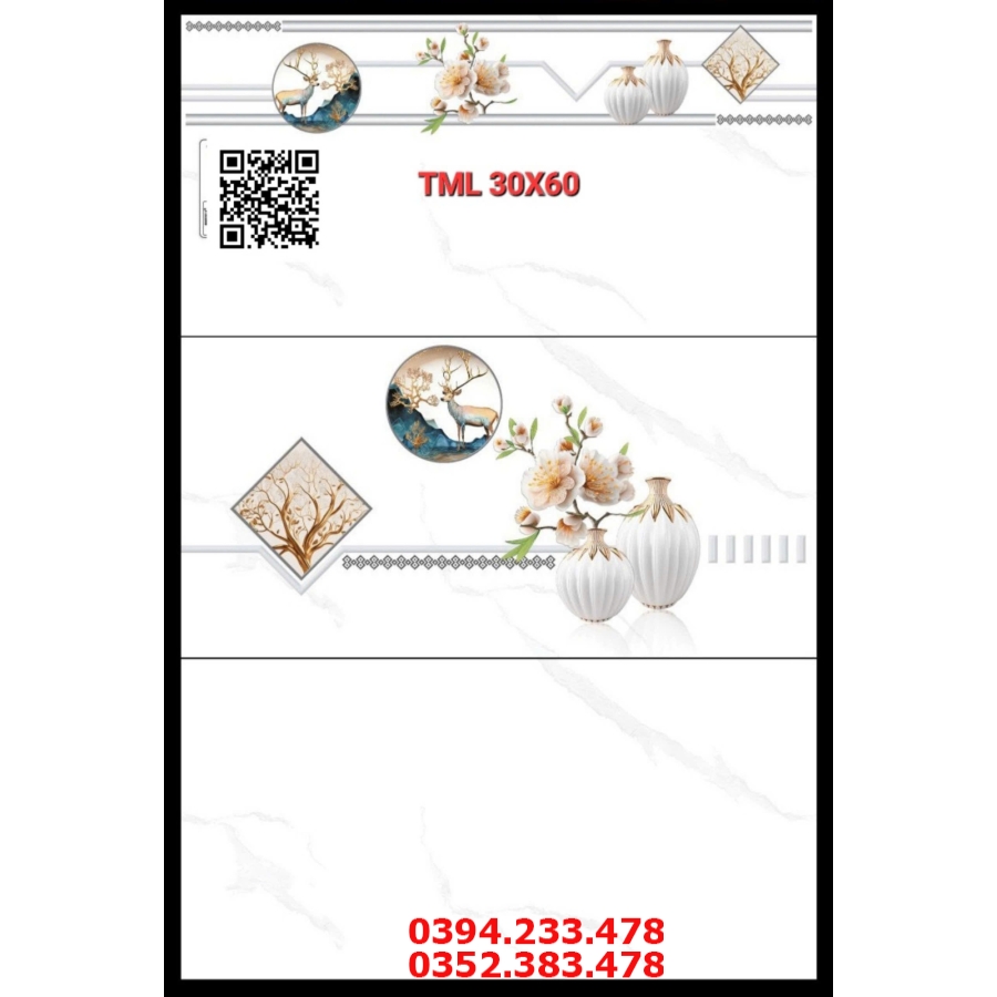 Gạch Ốp Lát 30x60 Bộ Đậm Nhạt Trắng Vân Xám Đá