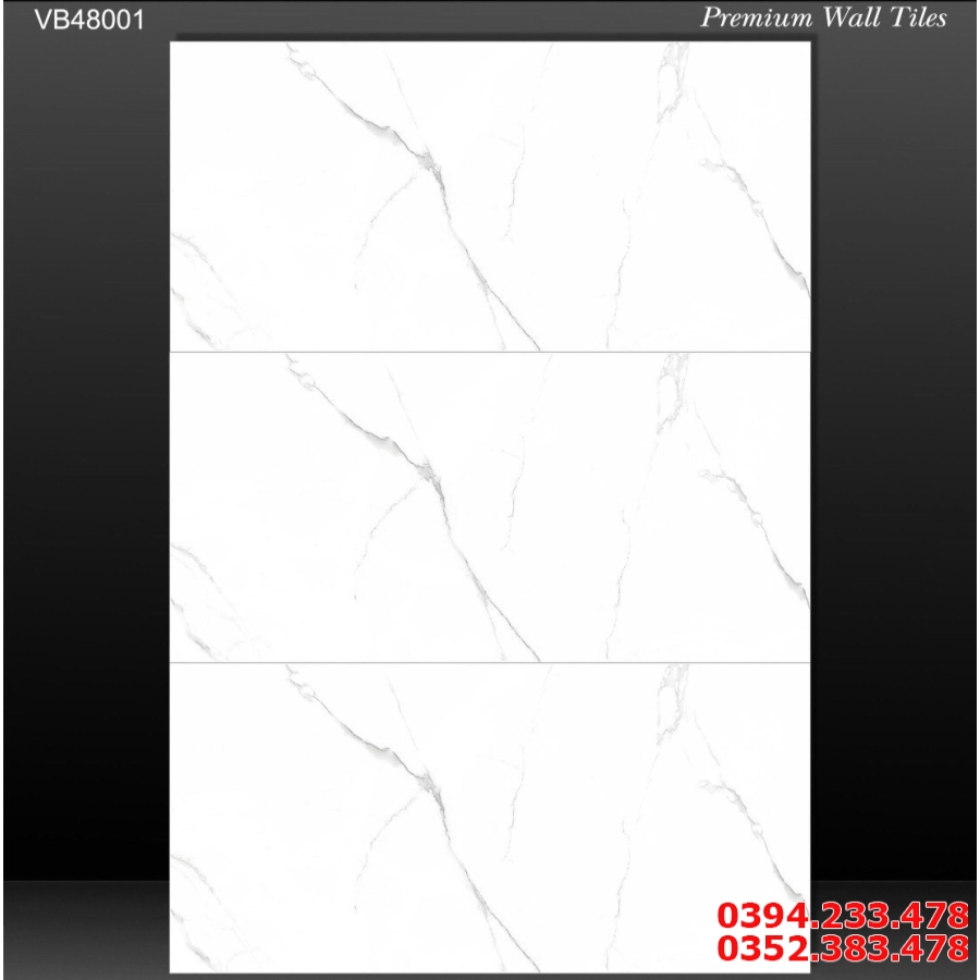 Gạch Ốp Tường 40x80 Trắng Vân Khói Giá Rẻ