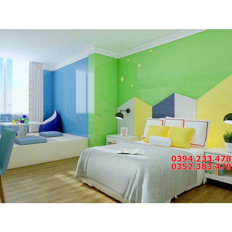 Gạch Khổ Lớn 60x120 Apodio Xanh Trơn Mẫu Mới Nhất