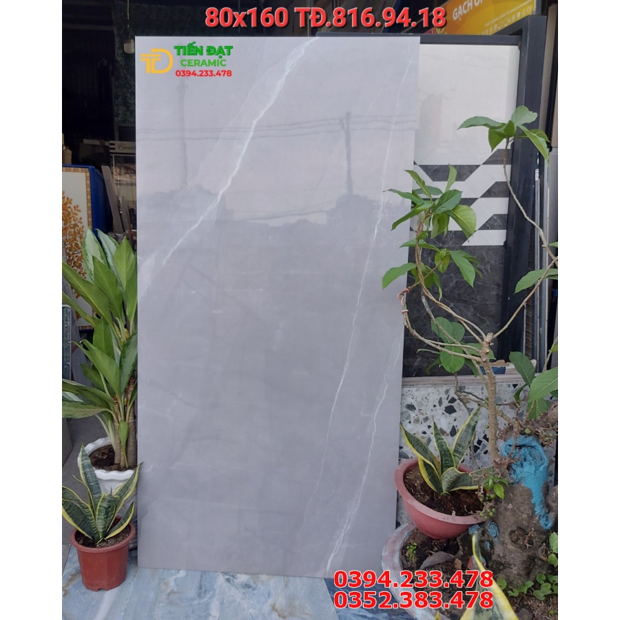 Gạch Ốp Tường Khổ Lớn Ấn Độ 80x160 Vân Giả Đá 