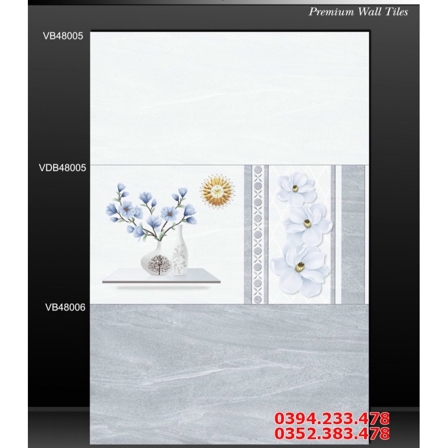 Gạch Ốp Tường Phòng Khách 40x80 Vân Đá Bóng kính