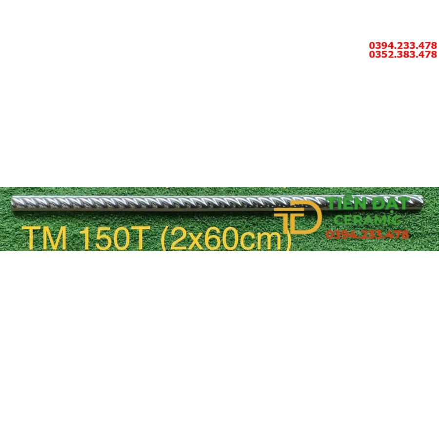 Gạch Thanh Xoắn 2x60 Nhủ Bạc Trắng Trang Trí Đường Viền