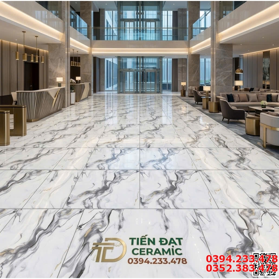 Gạch Khắc Vàng Trung Quốc 60x60 Ốp Lát Khách Sạn Mẫu Mới