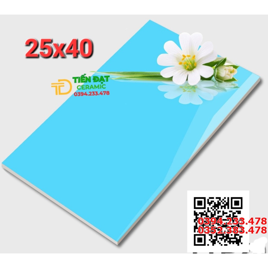 Gạch Trang Trí 25x40 30x30 Xanh Trơn Giá Rẻ