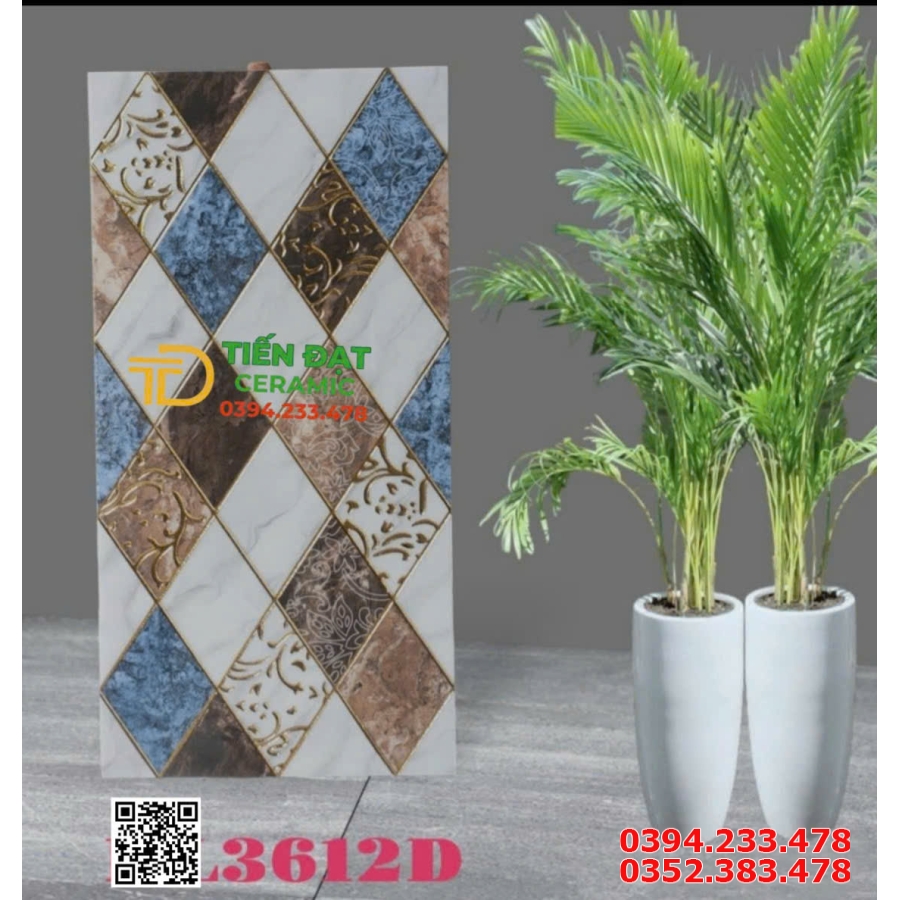 Gạch Trang Trí 30x60 Khắc Kim Trung Quốc Nhũ Vàng