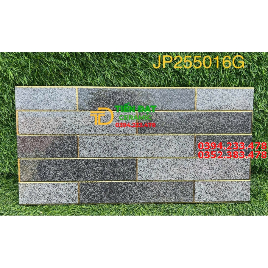 Gạch Trang Trí Điểm Nhấn 25x50 Vân Xám Đá Khắc Kim