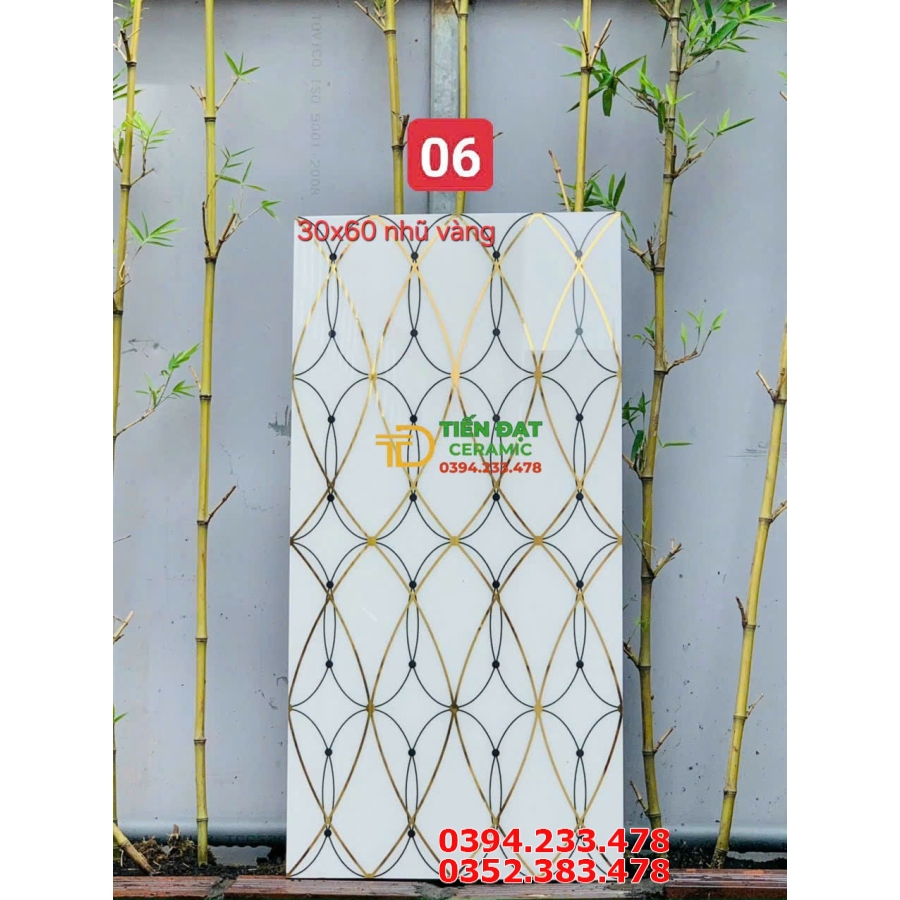Gạch Trang Trí TQ 30x60 Nhũ Vàng Mẫu Mới