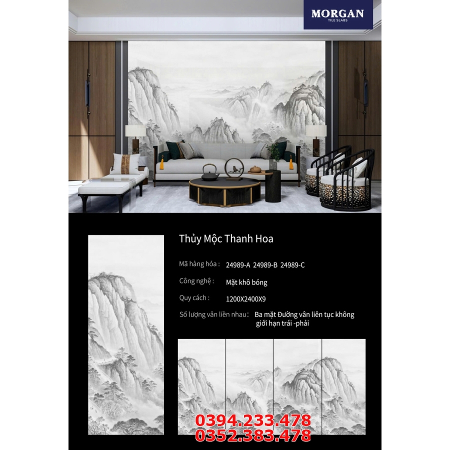 Gạch Tranh Phong Thủy Khổ Lớn 120x240 Cao Cấp TQ