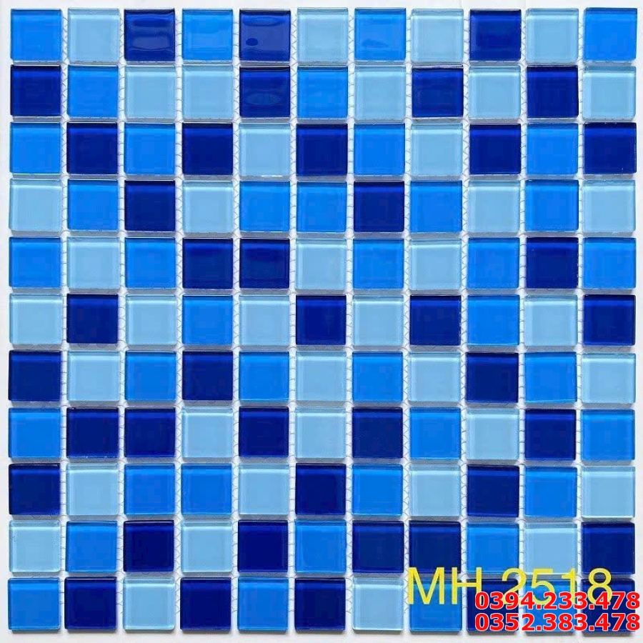 Gạch Trung Quốc 30x30 Xanh Đậm Nhạt Mosaic 