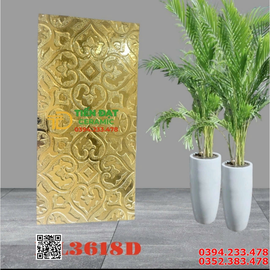 Gạch Trung Quốc 30x60 Nhũ Vàng Ốp Lát Trang Trí Biệt Thự