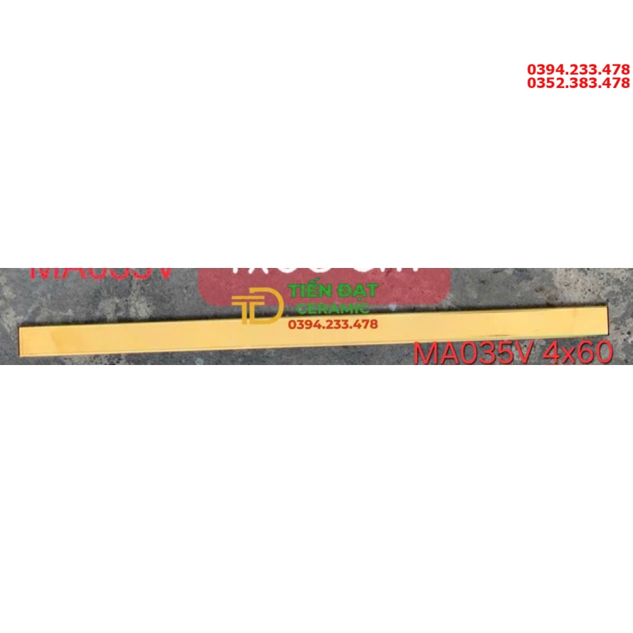 Gạch Trung Quốc 4x60 Bóng Trơn Nhũ Vàng Ốp Điểm Nhấn