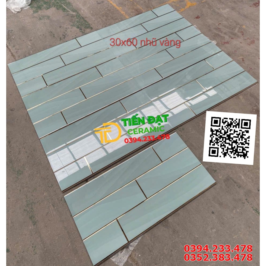 Gạch Trung Quốc Ốp Lát 30x60 Xanh Ánh Kim