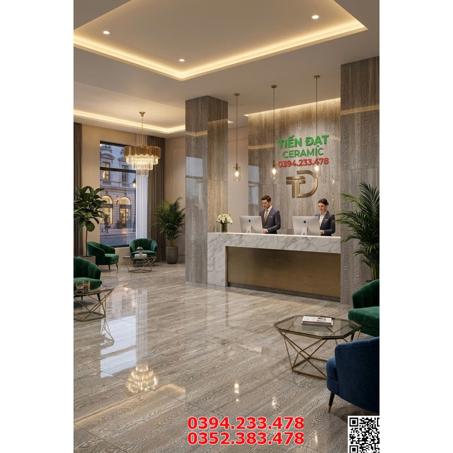 Kho Gạch Vân Gỗ 60x120 Bóng Kiếng Hoàng Gia Mẫu Mới