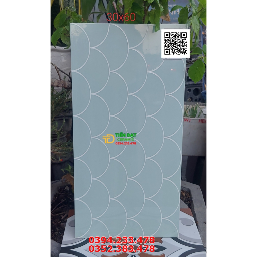 Gạch Vảy Cá Xanh 30x60 Trang Trí Mẫu Mới Rẻ Nhất