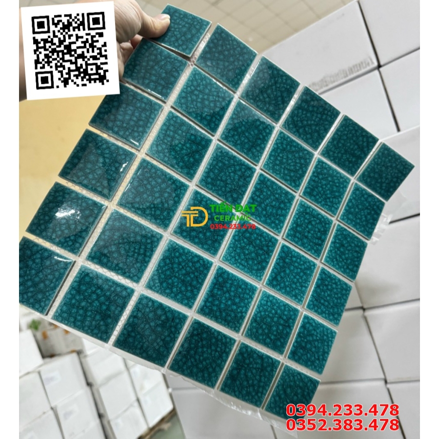 Gạch Vỉ Men Gốm Thủy Tinh 30x30 Ốp Lát Nhà Tắm