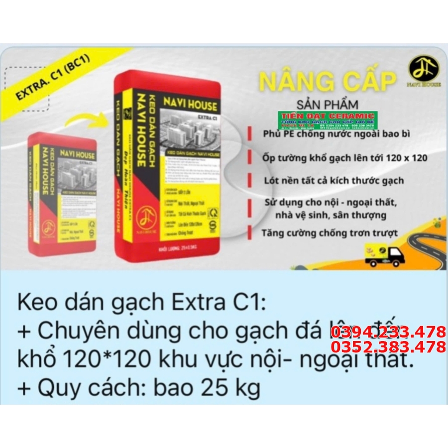Keo Ốp Tường Khổ Lớn Cao Cấp Extra C1 Navi House