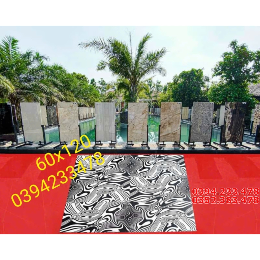 Gạch Khổ Lớn Nhũ Vàng 60x120 Lát Phòng Khách 