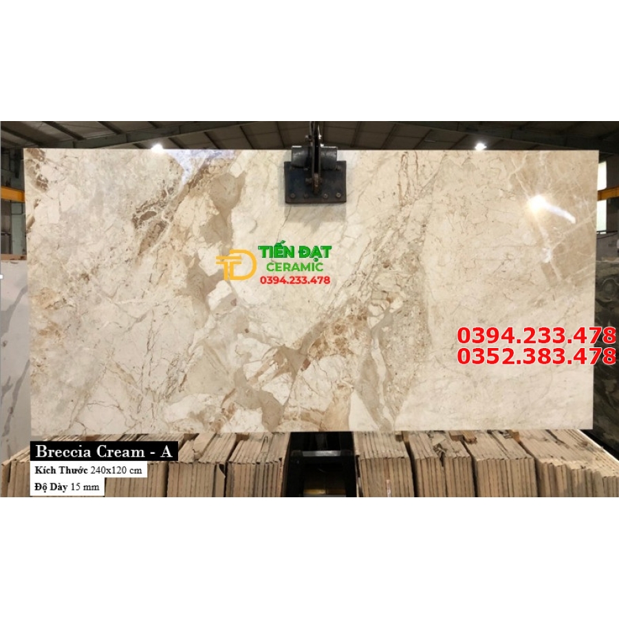 Kho Gạch Khổ Lớn 120x240 Vân Vàng Nhạt Giả Đá 