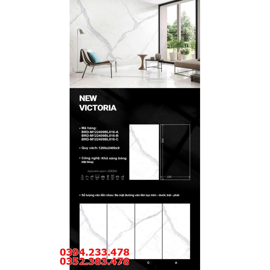 Kho Gạch Khổ Lớn Tại Miền Nam 120x240 Đá Bóng Kiếng Vi Tinh 