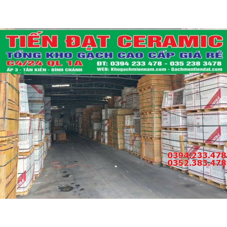 Tổng Kho Gạch Prime Lát nền 60x60 Trắng Vân Xả Kho