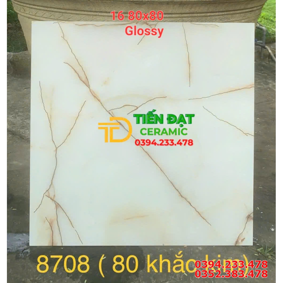 Kho Gạch Nhập Khẩu 80x80 TQ Nhũ Vàng Tại Bến Lức Long An