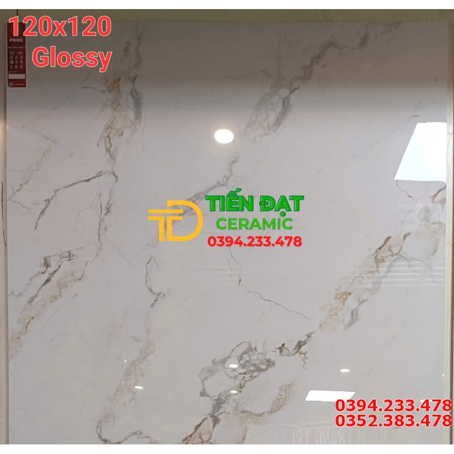 Kho Gạch Ốp Lát Prime 120x120 Bóng Kiếng Tại Miền Tây