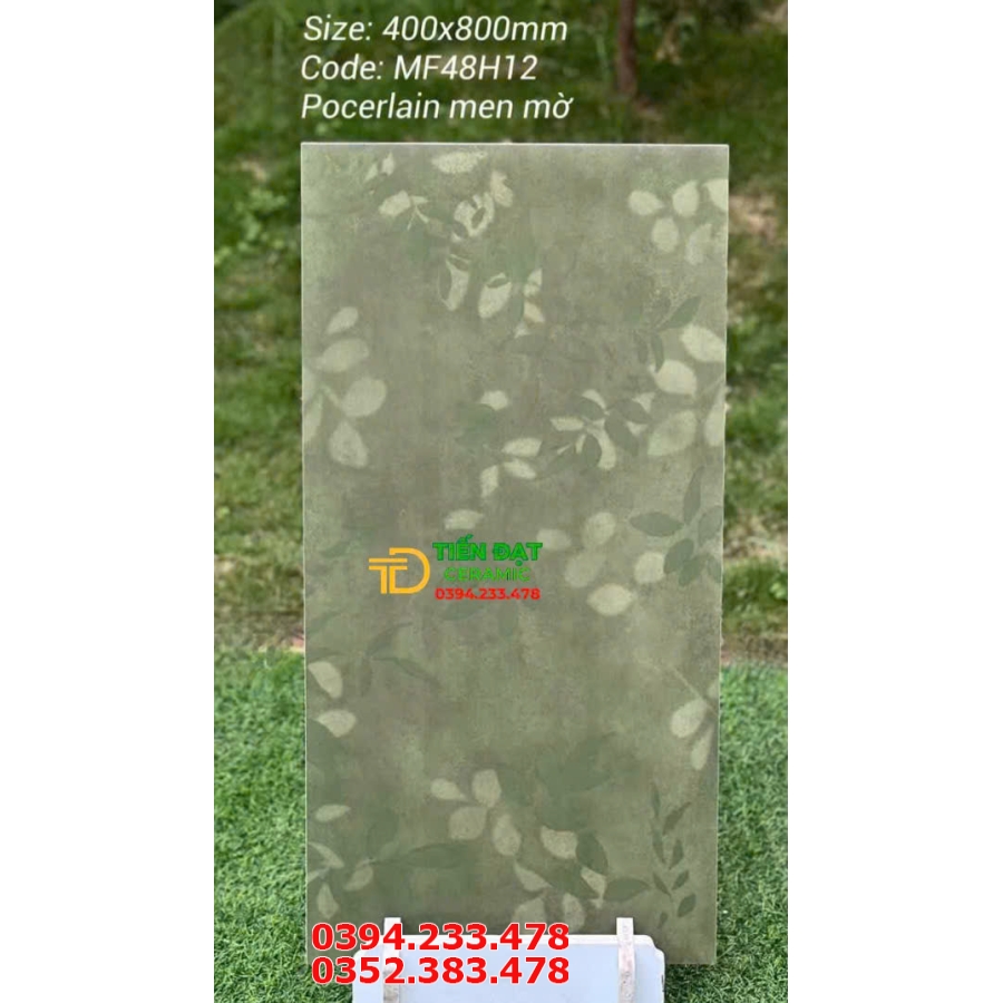 Kho Gạch Ốp Lát TQ 40x80 Hoa Văn Xanh Nhạt Ngọc