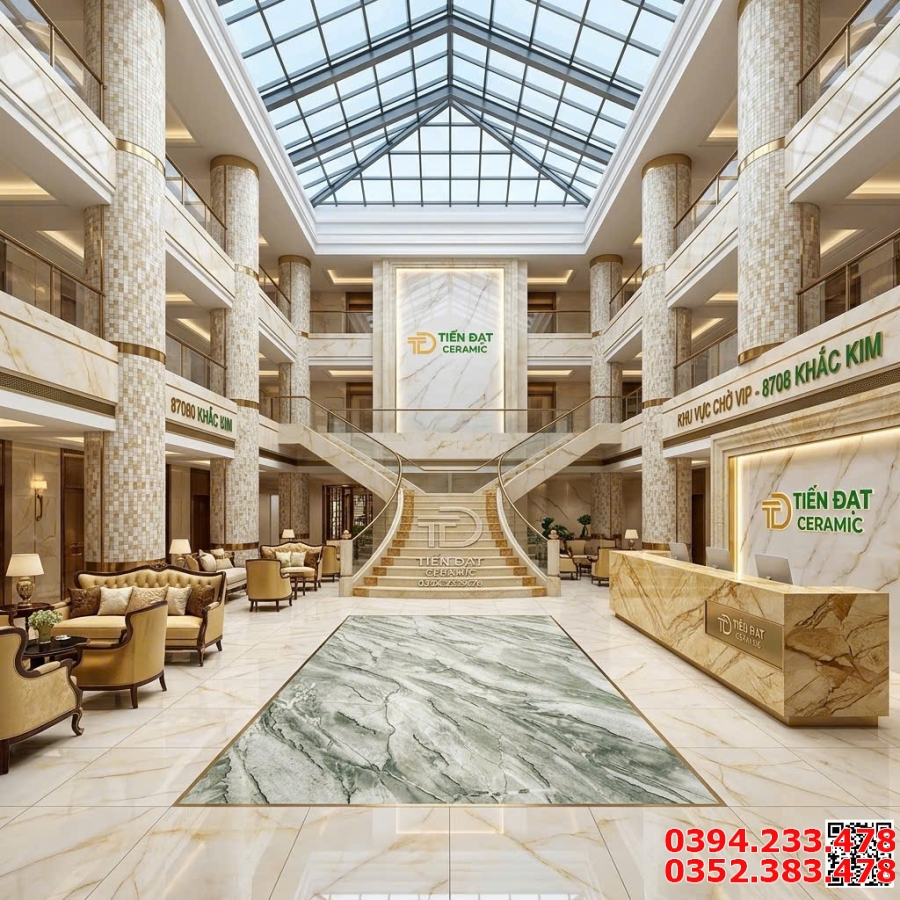 Gạch Nhập Khẩu Trung Quốc 80x80 Bóng Ánh Kim Nhũ Bạc