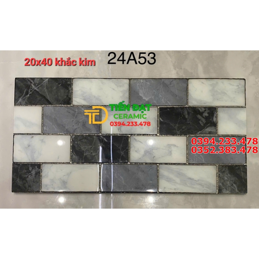 Kho Gạch Trang Trí 20x40 Khắc Kim TQ Tại Q7