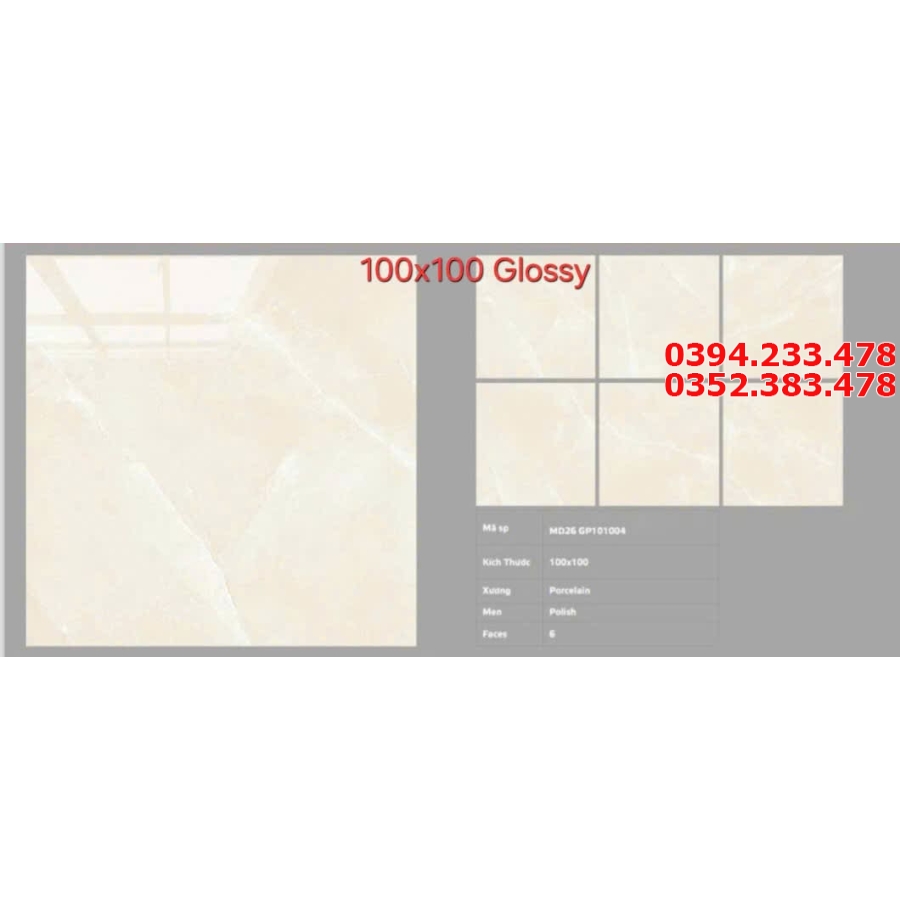 Kho Gạch Viglacera 1000x100 Vân Vàng Tại Miền Nam