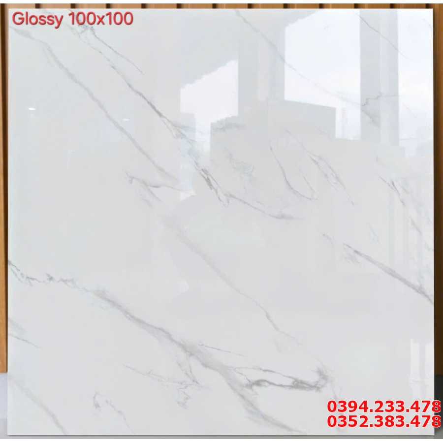 Kho Gạch Viglacera 100x100 Trắng Vân Khói Tại Gò Vấp