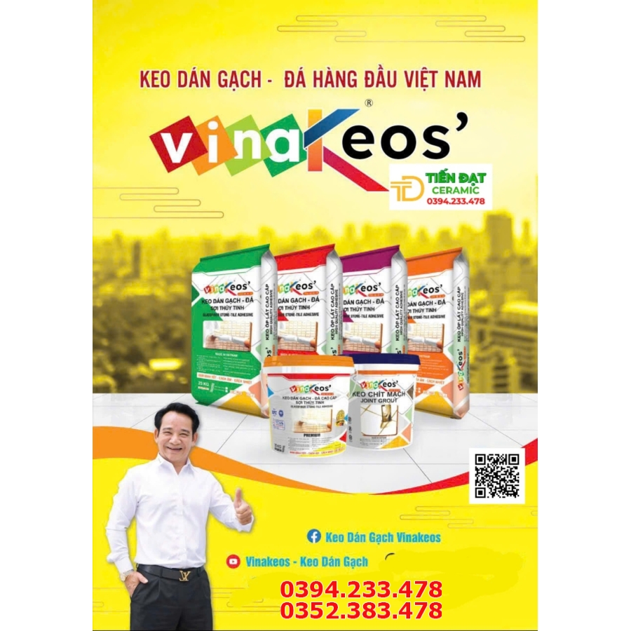 Keo Dán Gạch Đá Sợi Thủy Tinh Vinakeos