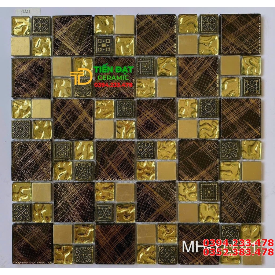 Mosaic Bóng Kính 30x30 Tang Trí Quán Bar Karaoke