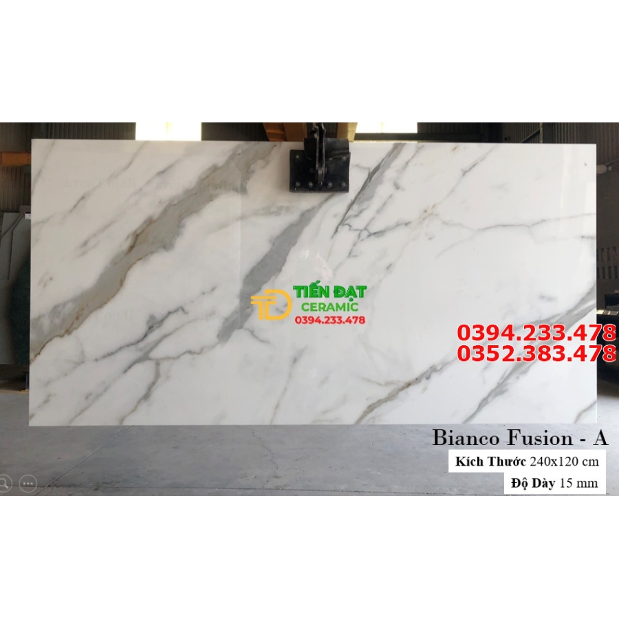 Tổng Kho Đá 120x240 Marble Glossy Bianco Fusion A