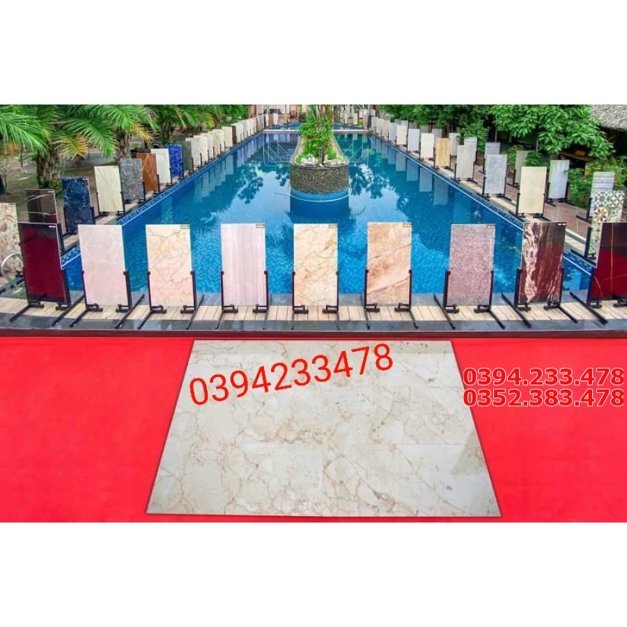 Gạch Ốp Tường 60x120 Trắng Vân Khói Bóng Kiếng