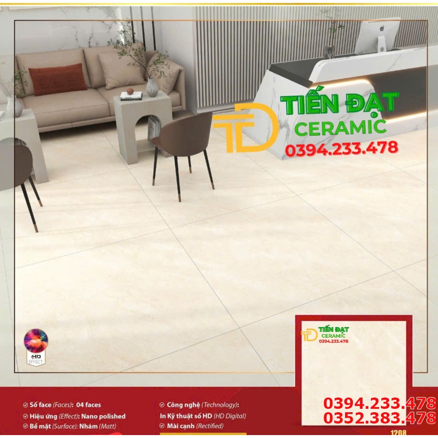 Tổng Kho Đá Đá Mờ Cao Cấp 120x120 Vân Vàng Prime