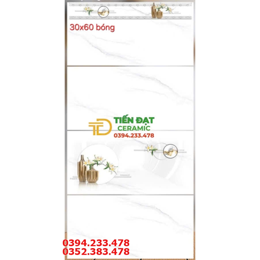 Tổng Kho Gạch Catalan 30x60 Trắng Vân Tại Miền Nam