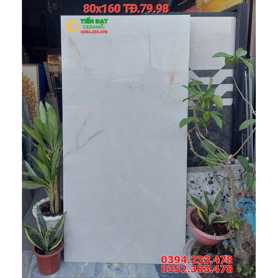 Gạch Ốp Tường Khổ Lớn Ấn Độ 80x160 Vân Giả Đá 