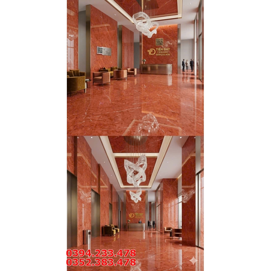 Kho Gạch Prime 80x160 Đỏ Vân Trắng Ốp Lát Tại Quận 12