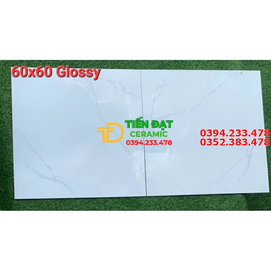 Gạch Bóng Kiếng 60x60 Trắng Vân Xả Kho Giá Rẻ