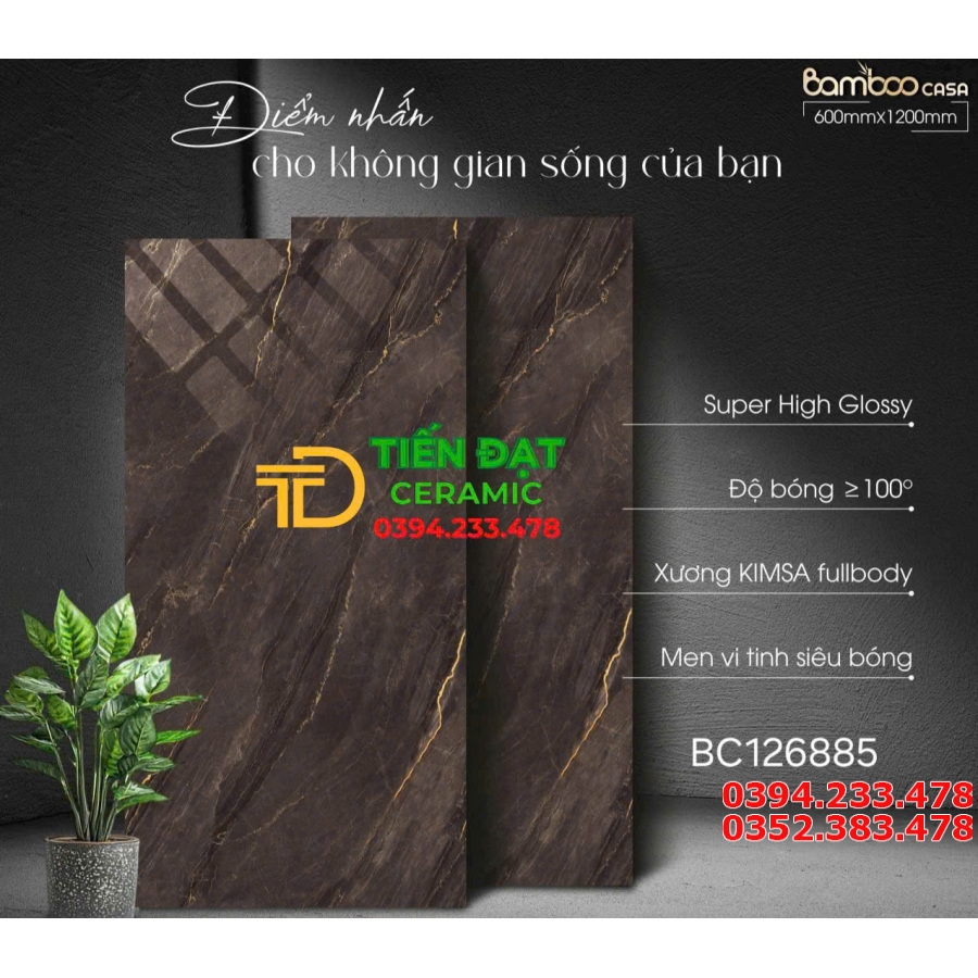 Tổng Kho Gạch Vicenza 60x120 Nâu Nhạt Khắc Kim Q12