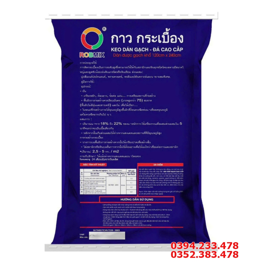 Tổng Kho Keo Dán Gạch Cá Sấu Thái Lan Siêu Dính