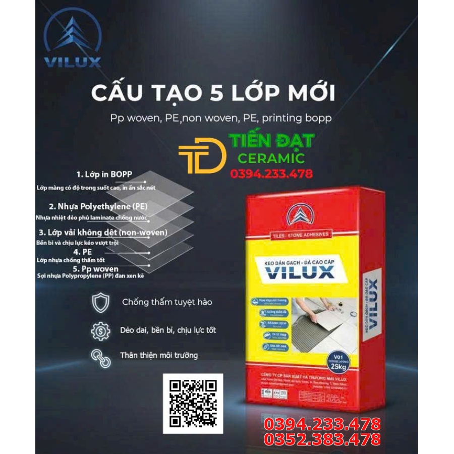 Keo Dán Gạch Đá Khổ Lớn VILUX Cao Cấp Tại Miền Nam
