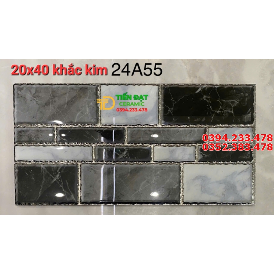 Top 582 Mẫu Gạch Trang Trí 20x40 Giả Đá Khắc Kim